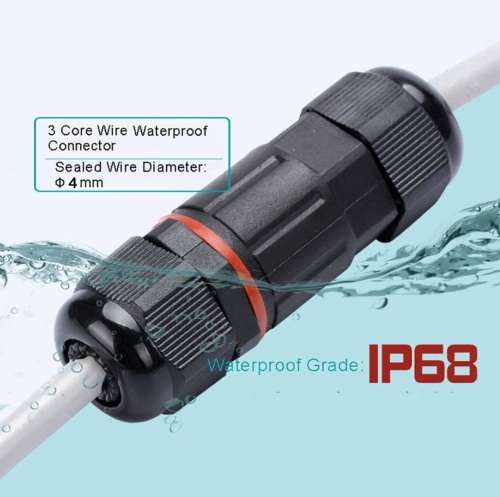 Waterproof Electrical Cable Wire Connector: Waterproof Type 4mm Cable Diameter. Collections Allowed.