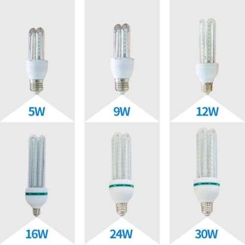 Glass Covered Corn U-Shape Eenergy Saver LED Light Bulbs 220V In E27 and B22. Collections allowed