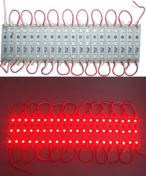 LED Light Modules: Waterproof Triple SMD5050 in RED Colour. Collections are allowed.