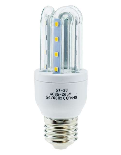 LED Light Bulbs: Glass Covered Corn U-Shape Eenergy Saver 220V In E27 and B22. Collections allowed