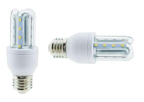 LED Light Bulbs: Glass Covered Corn U-Shape Eenergy Saver 220V In E27 and B22. Collections allowed