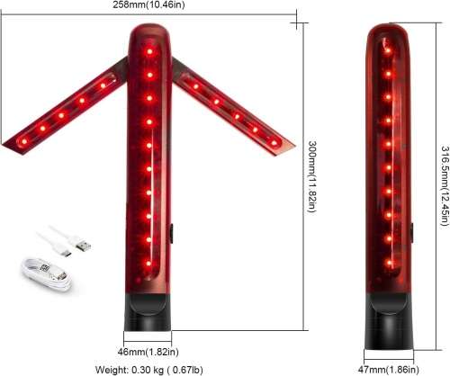 Flash Strobe Warning Traffic Wand Light, Magnetic, Unfolding Rotating Blades. Collections Allowed