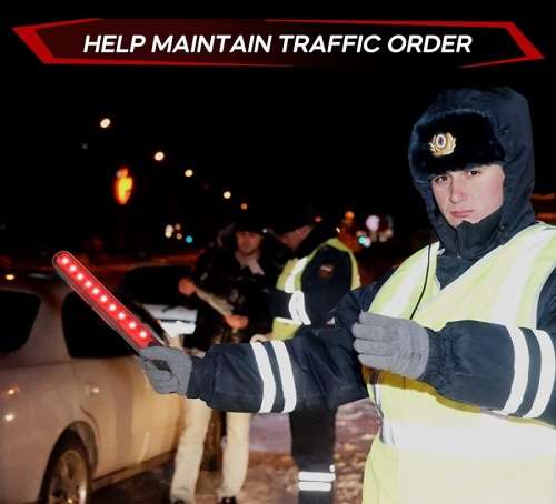 Flash Strobe Warning Traffic Wand Light, Magnetic, Unfolding Rotating Blades. Collections Allowed