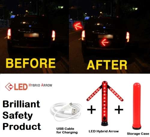 Flash Strobe Warning Traffic Wand Light, Magnetic, Unfolding Rotating Blades. Collections Allowed