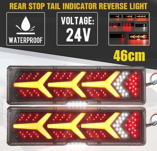 Full Complete Set of Two 24V LED Truck / Trailer Tail Lights With Arrows. Collections Are Allowed.