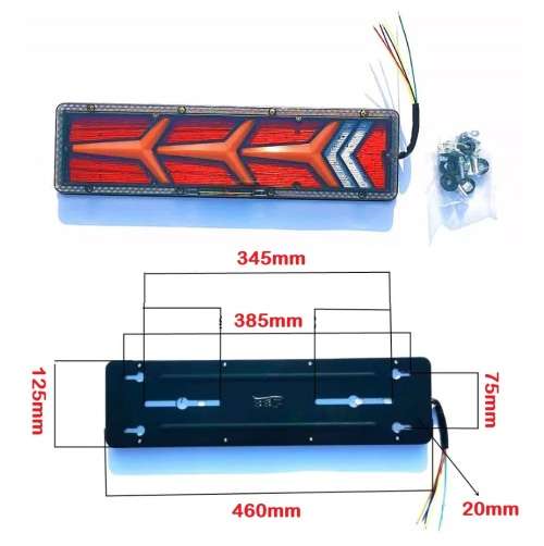Full Complete Set of Two 24V LED Truck / Trailer Tail Lights With Arrows. Collections Are Allowed.