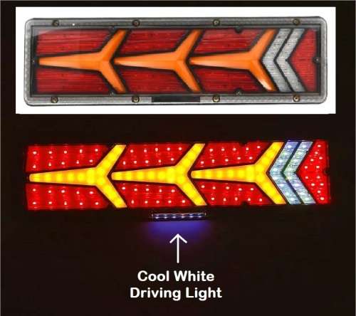 Full Complete Set of Two 24V LED Truck / Trailer Tail Lights With Arrows. Collections Are Allowed.