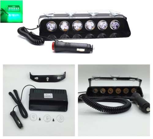 LED Windscreen Vehicle Strobe Dashboard Light Long 6LED Version. Collections Are Allowed.
