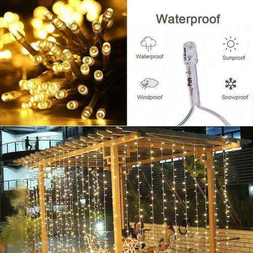 Warm White LED Decorative Fairy Curtain Lights Waterproof 220V AC. Collections are allowed.