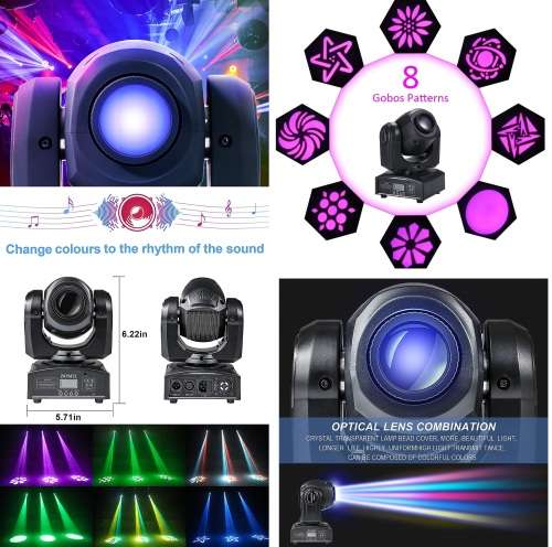 Professional Disco Moving Head GOBO Light DMX512 Stage Light, DJ Party Light. Collections Allowed.