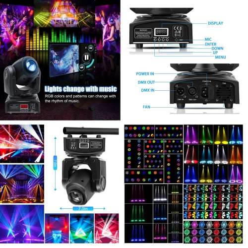 Professional Disco Moving Head GOBO Light DMX512 Stage Light, DJ Party Light. Collections Allowed.