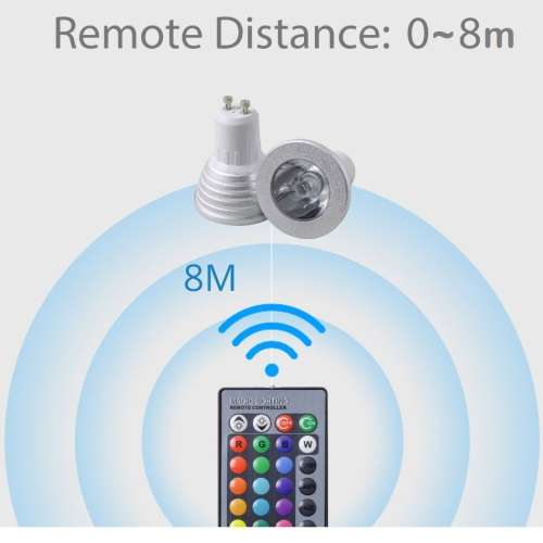 LED MULTI COLOUR RGB MAGIC SPOT/DOWN LIGHT BULB with REMOTE CONTROL. Collections are allowed.