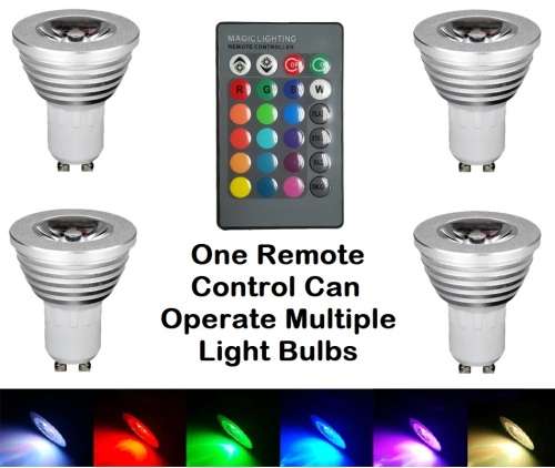 LED MULTI COLOUR RGB MAGIC SPOT/DOWN LIGHT BULB with REMOTE CONTROL. Collections are allowed.