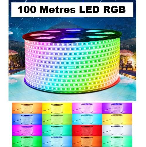 LED Strip Lights 100m MultiColour RGB LED Strip Light 220V + Remote Control Kit. Collections Allowed