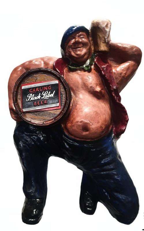 Giant Barrel Man Wall Mounted Pub/Bar Decor CARLING BLACK LABEL BEER Brand New. Collections Allowed.