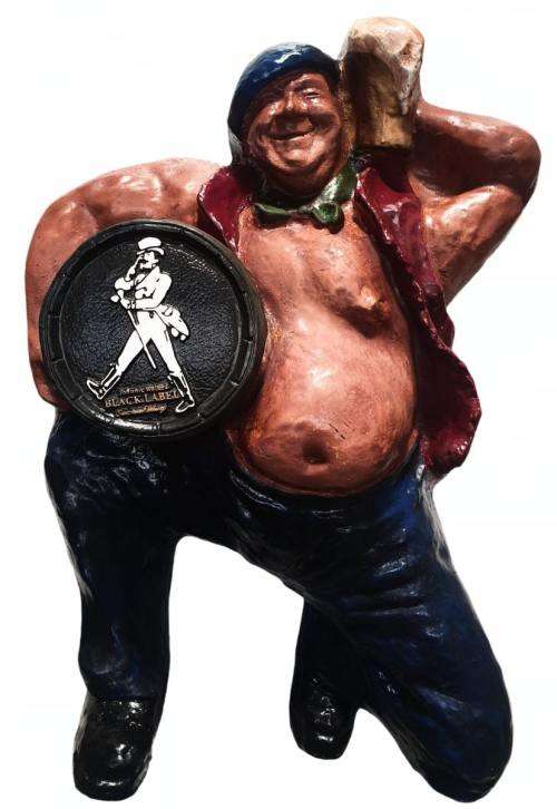 Giant Barrel Man Wall Mounted Pub/Bar Decor JOHNNIE WALKER WHISKY. Brand New. Collections allowed.