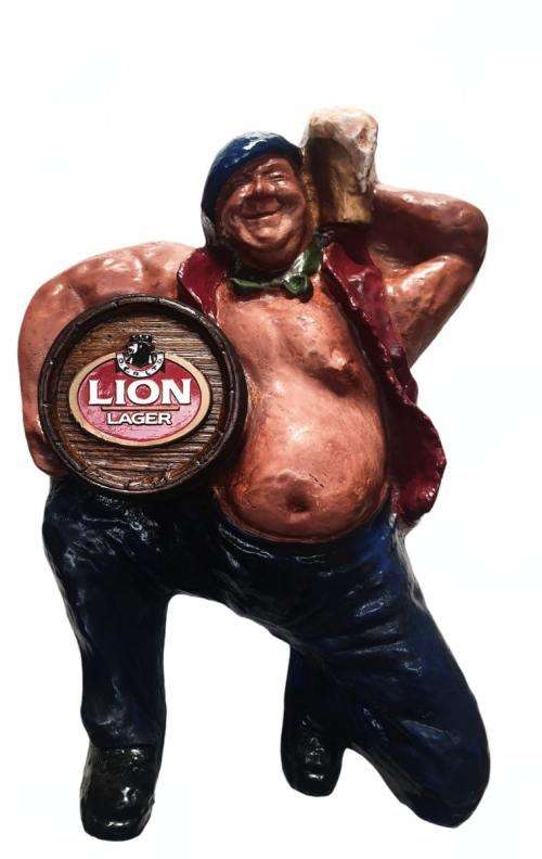 Giant Barrel Man Wall Mounted Pub/Bar Decor. LION LAGER. Brand New Products. Collections allowed.