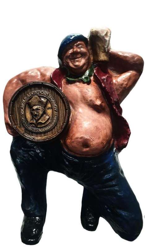 Giant Barrel Man Wall Mounted Pub/Bar Decor RICHELIEU BRANDY/COGNAC. Brand New. Collections Allowed.