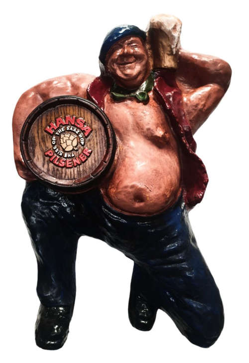 Giant Barrel Man Wall Mounted Pub/Bar Decor HANSA PILSENER. Brand New Products. Collections Allowed.