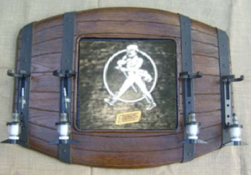 Johnnie Walker Whisky Flat Barrel Liquor Dispensers with 4 Optic Sets. Brand New. Collection Allowed