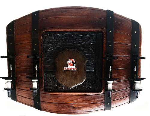 The Lions Rugby Flat Barrel Liquor Dispensers With 4 Sets of Optics. Brand New. Collections Allowed.