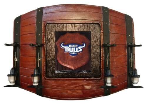 Blue Bulls Rugby Flat Barrel Liquor Dispensers With 4 Sets of Optics. Brand New. Collections Allowed