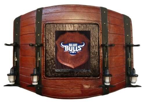 Blue Bulls Rugby Flat Barrel Liquor Dispensers With 4 Sets of Optics. Brand New. Collections Allowed