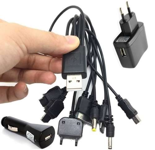 USB Multi Charger Cable Kit For Mobile Devices:  10 in 1 Complete Set.  Collections are allowed.