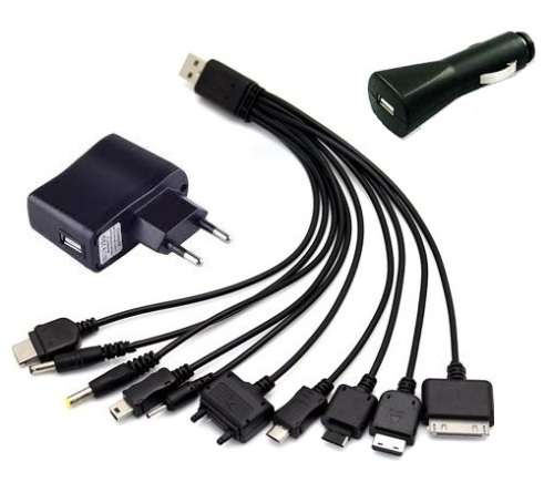 USB Multi Charger Cable Kit For Mobile Devices:  10 in 1 Complete Set.  Collections are allowed.