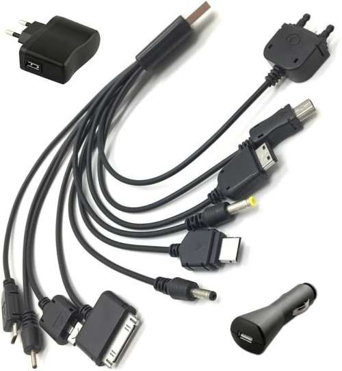 USB Multi Charger Cable Kit For Mobile Devices:  10 in 1 Complete Set.  Collections are allowed.