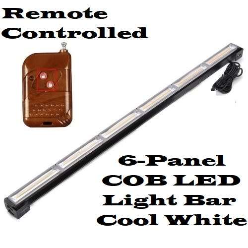 Cool White COB LED Vehicle Flash Strobe Light Bar. Remote Controlled. Collections Are Allowed