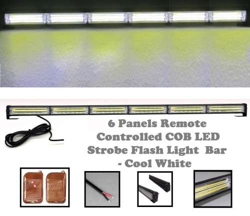 Cool White COB LED Vehicle Flash Strobe Light Bar. Remote Controlled. Collections Are Allowed