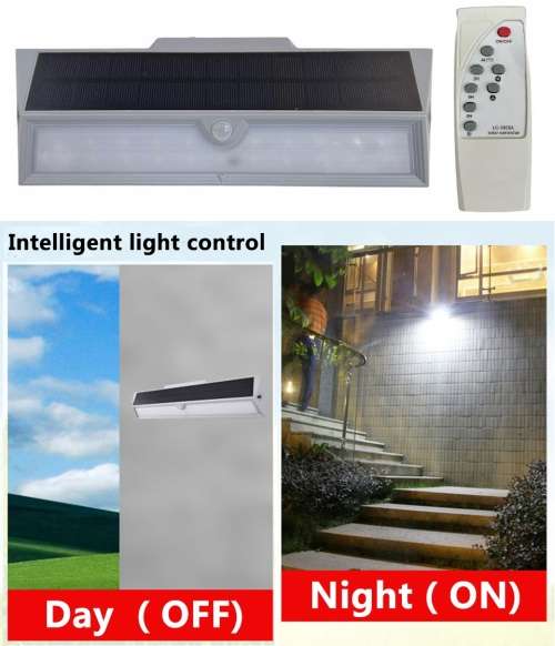 Solar Induction Wall LED Lamp With Motion Sensor and Remote Control. Collections are allowed.