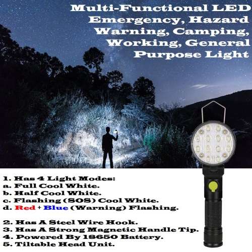 Multi-Function LED Hazard Warning, Emergency, General Purpose Working Light. Collections Are Allowed