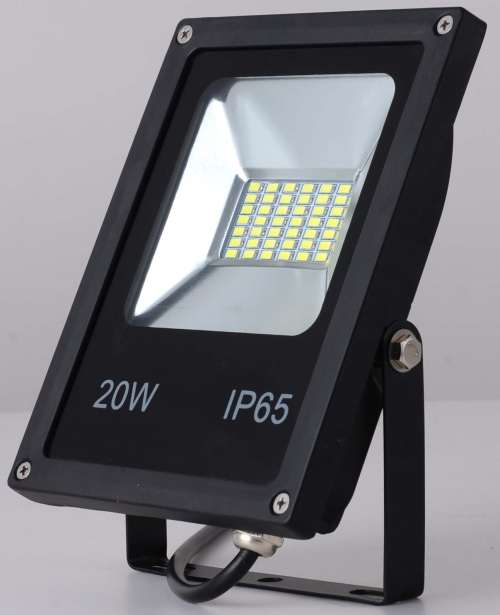 LED Floodlights In Cool White 20W 220V AC Black Slim Line. Collections Are Allowed.