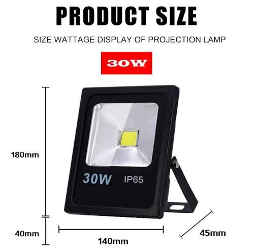 LED Floodlights: Cool White 30W 220V Black Slim Line. Collections Are Allowed.