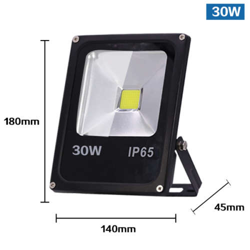 LED Floodlights: Cool White 30W 220V Black Slim Line. Collections Are Allowed.