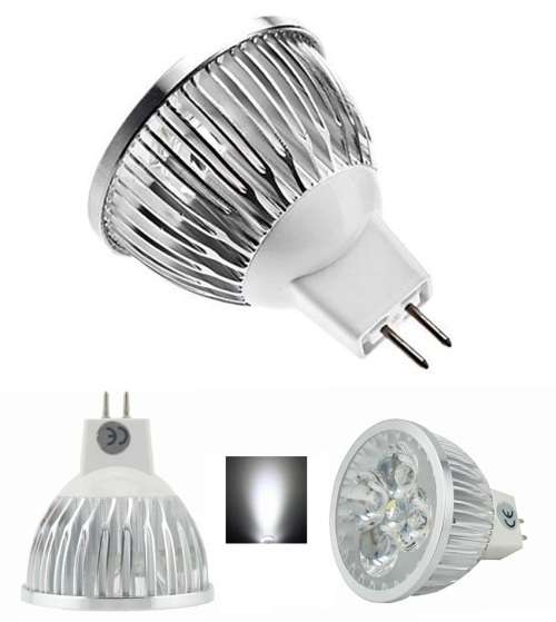 MR16 LED Downlight / Spotlight Bulbs 5W 12V Non-Dimmable, Aluminium Heat Sink. Collections Allowed.