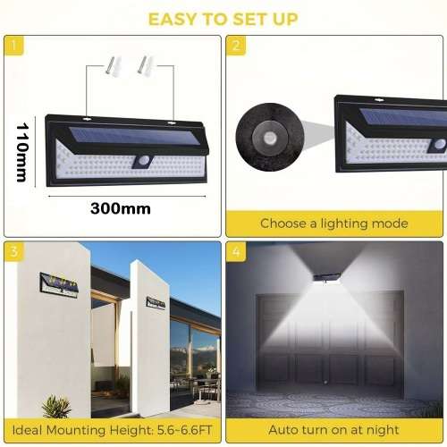 Solar Induction Wall LED Lamp With Motion Sensor. Collections Are Allowed.