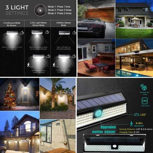 Solar Induction Wall LED Lamp With Motion Sensor. Collections Are Allowed.