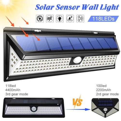Solar Induction Wall LED Lamp With Motion Sensor. Collections Are Allowed.