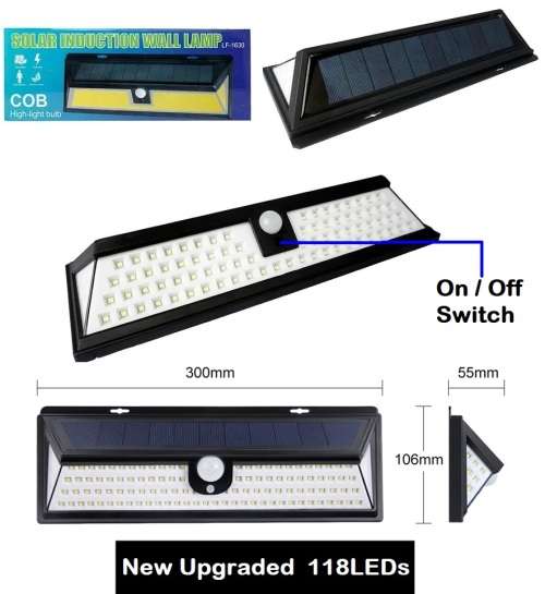 Solar Induction Wall LED Lamp With Motion Sensor. Collections Are Allowed.