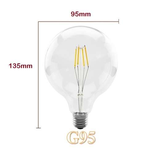 LED Light Bulbs: Filament COB LED Vintage G95 Design Light Bulbs. Collections Are Allowed.