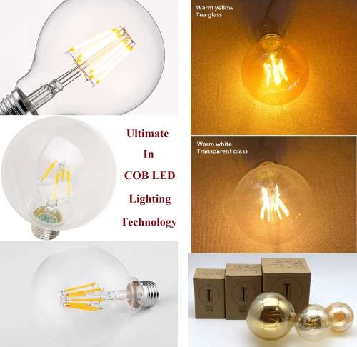 LED Light Bulbs: Filament COB LED Vintage G95 Design Light Bulbs. Collections Are Allowed.