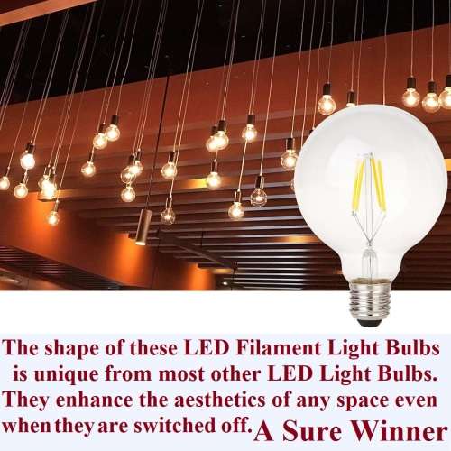 LED Light Bulbs: Filament COB LED Vintage G95 Design Light Bulbs. Collections Are Allowed.