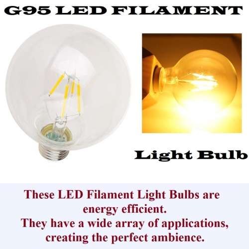LED Light Bulbs: Filament COB LED Vintage G95 Design Light Bulbs. Collections Are Allowed.
