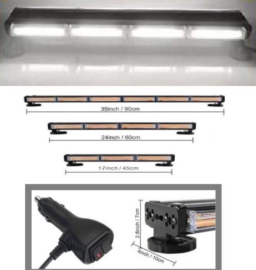 Cool White 900mm Double-Sided LED Vehicle Strobe Flash Light Bar. Collections Are Allowed.