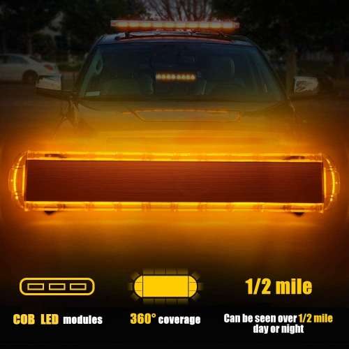Breakdown Tow Truck Amber Orange Yellow Vehicle Strobe Roof Top Flash Light Bar. Collections Allowed