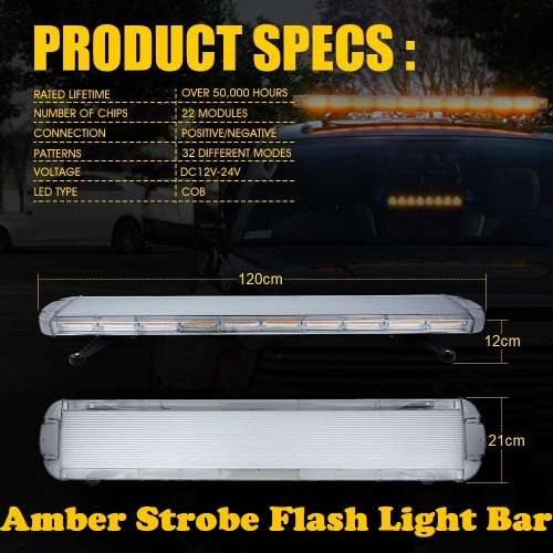 Breakdown Tow Truck Amber Orange Yellow Vehicle Strobe Roof Top Flash Light Bar. Collections Allowed