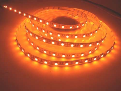 LED Strip Light SMD5050 5 Metres 12Volts Non-Waterproof in Orange Light Colour. Collections Allowed
